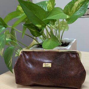 Bottega Fiorentina Brown Textured Clutch Bag